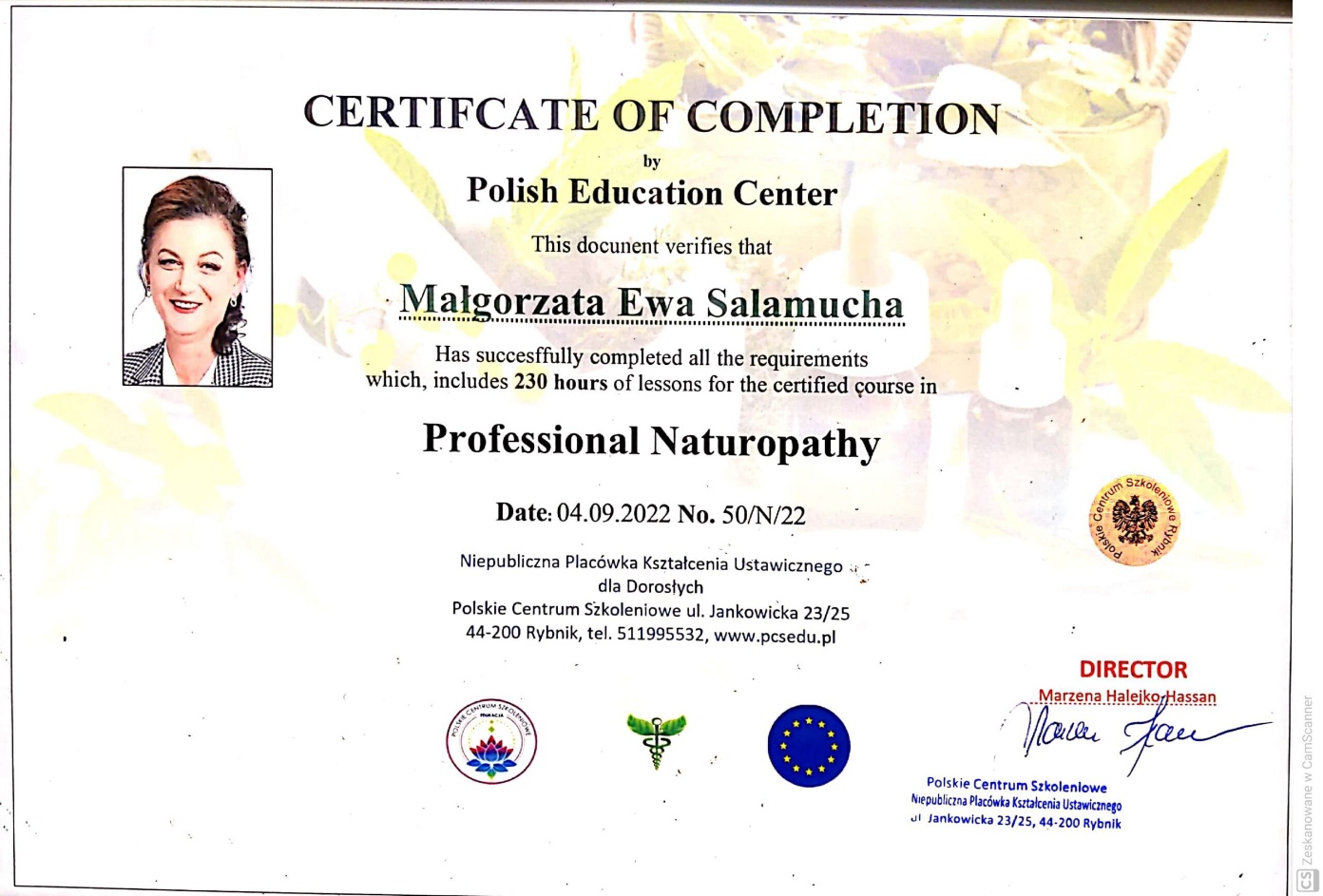 Certyfikat: CERTYFIKAT — 04.09.2022
